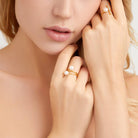 New Yorker Freshwater Pearl Ring WR00055 - PEARLY LUSTRE