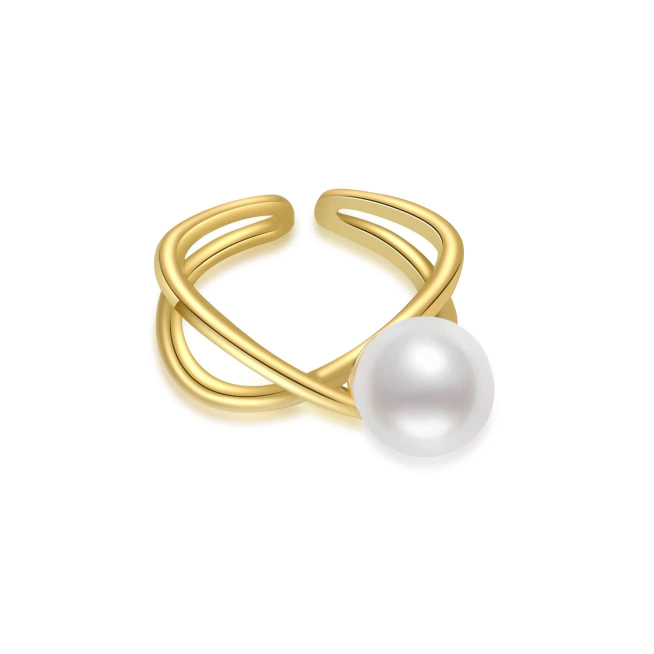 New Yorker Freshwater Pearl Ring WR00057 - PEARLY LUSTRE