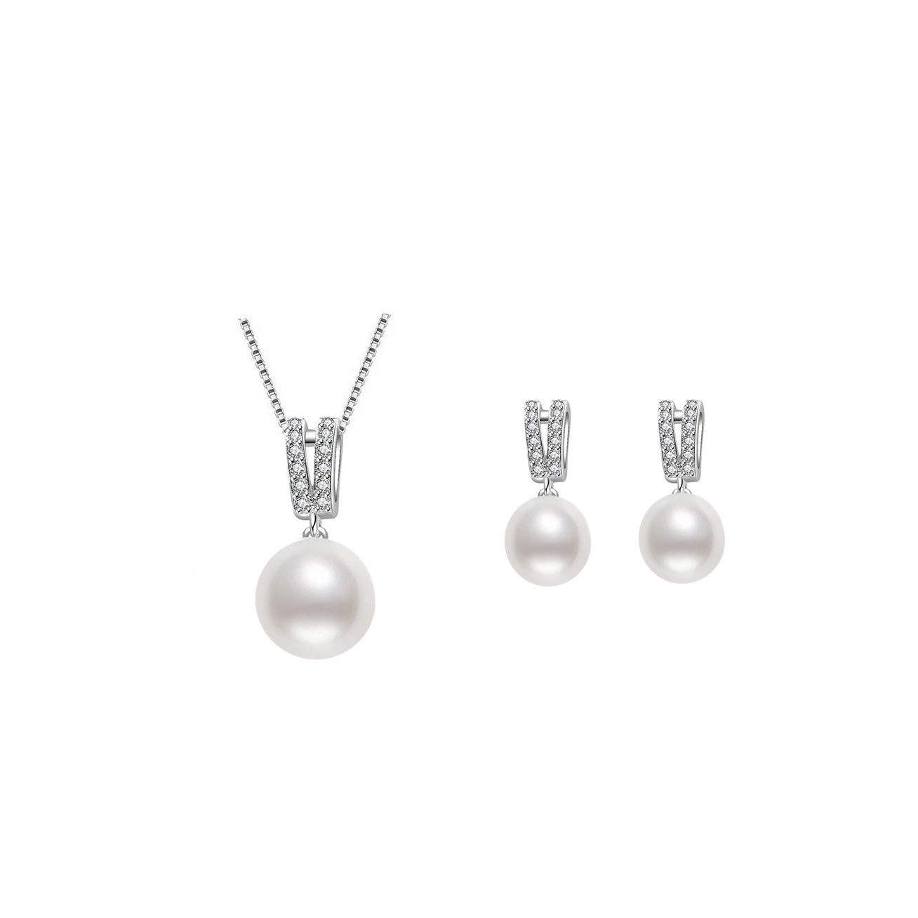 Elegant Freshwater Pearl Set WS00018 - PEARLY LUSTRE